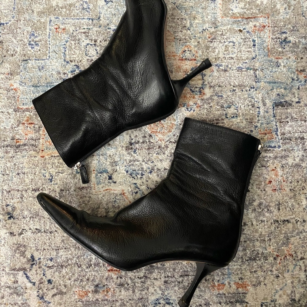 Gucci leather low calf / high ankle boots Black - Picture 4 of 6